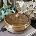 Opbergdoos Rond Handmade Hout Vintage thumbnail 3