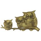 Gouden Wandsculptuur Uilen Op Tak Messing Seventies 47cm thumbnail 10