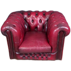 Rode Chesterfield Clubfauteuil thumbnail 2