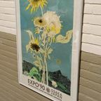 Vintage Jean Jansem Sunflower Poster, Expo'90, Osaka Japan thumbnail 10