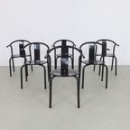 6x Postmoderne Eetkamerstoelen Vintage IKEA 1980s thumbnail 2