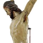 Corpus Hout Polychroom Antiek Christi 18de Eeuw Sculptuur Beeld 33cm thumbnail 6