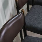 4x Vintage Eetkamerstoelen - Jaren '60, Bruin, Grijs thumbnail 8
