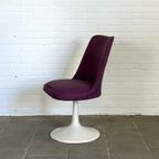 6 X Saarinen Tulip Stoel Paars Ontworpen Door Walter Knoll. thumbnail 4