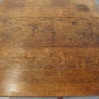 Charmante Antieke Eikenhouten Hangoor Eettafel Uit Eind 19e Eeuw thumbnail 11