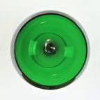 Grote Vintage Groene Glazen ‘Brandy Glass’ Vaas Beker Mond Geblazen 26Cm thumbnail 2
