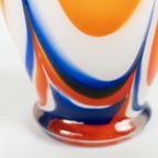 V.B. Opaline - Florence - Empoli Glas - Oranje/Blauw/Wit - Vetreria Di Borgonovo - Italie - 60'S thumbnail 8