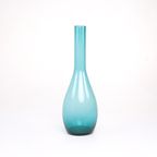 Grote Blauwe Scandinavische Glas Vaas thumbnail 6