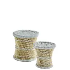 Set 2 Krukjes Pampas Met Zilverkleurige Zitting thumbnail 3
