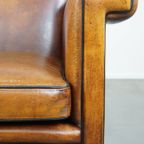 In Goede Staat Verkerende Schapenleren Art Deco Design Fauteuil/armchair Met Leuke Details thumbnail 10
