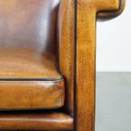 In Goede Staat Verkerende Schapenleren Art Deco Design Fauteuil/Armchair Met Leuke Details thumbnail 10