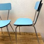 Vintage Formica Blauwe Stoelen thumbnail 5