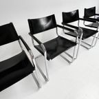 Set Van 4 Lederen Mart Stam S34 Stoelen, 1970's thumbnail 4