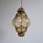 Venetiaanse Ophanging In Geblazen Glas En Gesmeed Metaal thumbnail 12