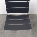 Giancarlo Vegni Fasem Italy Stripe Zadelleer Stoelen Vintage Design thumbnail 22