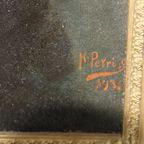 Prachtig Gentleman'S Portret K.Perkis Van 1938 thumbnail 4