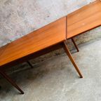 Mid Century Deense Teak Eettafel , Uitschuifbaar thumbnail 10