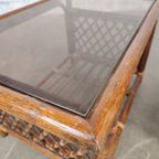 Set Van 2 Vintage Bamboe / Rotan Salontafels thumbnail 8