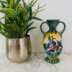 Artdeco Vaasje Art Nouveau Groen Bloemen 1920 thumbnail 8