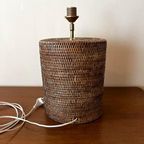 Birma Riet Rotan Tafellamp Voet Vintage Zonder Kap! thumbnail 3