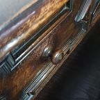 Particularly Cool English Chest Of Drawers / Chest Of Drawers. Dated (charles 2 Era). Made Of Sol thumbnail 14