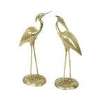 Grote Koperen Kraanvogels Reigers Beeld Messing Vintage 36Cm thumbnail 5