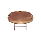 Vintage Mahonie Salontafel Met Dienblad, Jaren 70 thumbnail 5