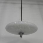 Art Deco Hanglamp Met Gewolkte Glazen Schaal, Jaren 30 thumbnail 9