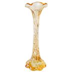 Vintage Murano Gedraaid Vaasje Zalmroze Iriserend Glas thumbnail 2