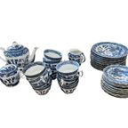 Vintage Compleet 12delig Koffieservies In Old Willow Stijl thumbnail 2