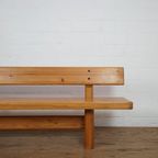 Large Scandinavian Solid Pine Bench By Knud Friis & Elmar Moltke Nielsen thumbnail 6