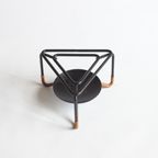 Teapot Stand In Rattan And Steel By Laurids Lonborg Denmark 1950S thumbnail 3