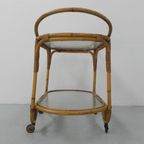 Bamboe, Rotan Serveerwagen Op Zwenkwielen thumbnail 11