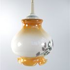 Vintage Glazen Hanglamp Met Rozen thumbnail 3