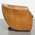 Geweldige, Unieke Vintage Schapenleren Design Fauteuil Van Bart Van Bekhoven thumbnail 3