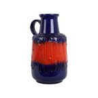 Vintage West Germany Aardewerk Scheurich Blauw Oranje Fat Lava 408-40 thumbnail 5