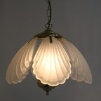 Vintage Hanglamp - Messing, Glas, Hollywood Regency, Jaren '70 | 01236 thumbnail 12