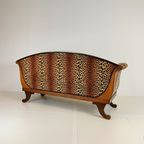 Biedermeyer-Stijl Bank Met Luipaardmotief thumbnail 16