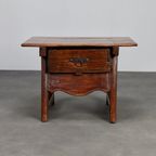 Antique Wooden Side Table With Drawer, 18th Century thumbnail 3