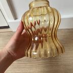 Vintage Amberkleurig Lampenkapje Lamp Kapje Glas | Kerst thumbnail 2