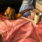 Jef Diels. Stilleven Met Boeken En Rookpijpen. thumbnail 6