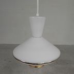 Hanglamp, Met Glazen Kap In Ufo Model, Jaren 50 thumbnail 9