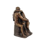 Brons Beeld Sculptuur Miniatuur De Kus Rodin Frankrijk 12Cm thumbnail 9