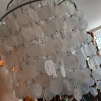 Capiz Schelpen Hanglamp Chrome Frame 45 Diameter. thumbnail 4