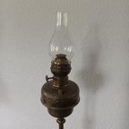 Antieke Koperen Petroleum Vloerlamp Brevete L&b 1883 thumbnail 6