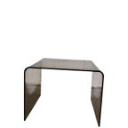 Vintage Gerookt Plexi Curved Bijzettafel / Sidetable thumbnail 5