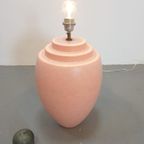 Xl Vintage Kostka Tafellamp Keramiek France 1980 Pastel Roze thumbnail 7