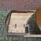 Ronde / Langwerpige Uittrek Eettafel Massief Eiken Donker thumbnail 9