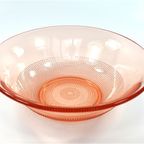 Vintage Schaal Roze Glas thumbnail 2