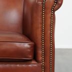 Stijlvolle En Elegante Clubfauteuil Gemaakt Van Rundleer Met Een Luxe Afwerking Met Siernagels thumbnail 13